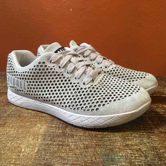 NOBULL Outwork Trainer Shoe Sneaker Concrete Grey Womens 8 Suede Lace Up Fitness - Picture 1 of 9